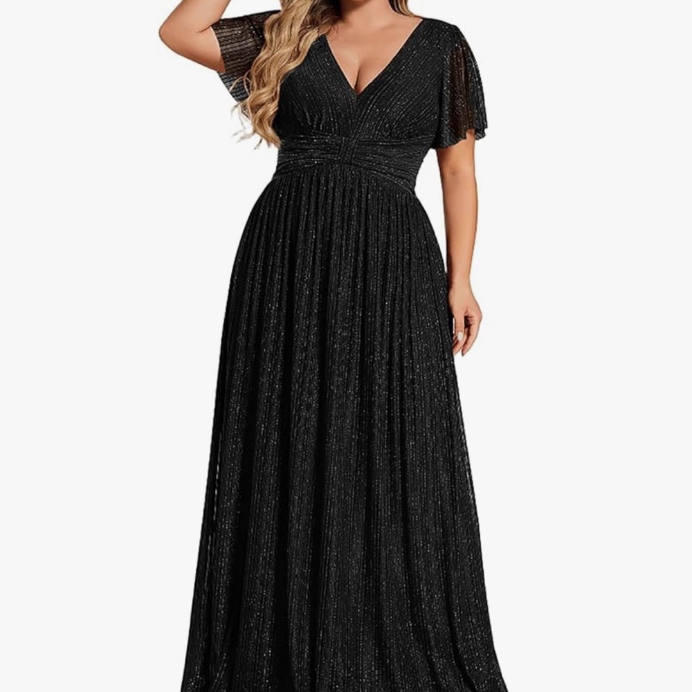 EVER-PRETTY Elegant Black Evening Gown - plus size